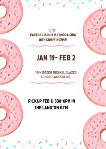 Flyer outlines details of Krispy Kreme fundraiser.