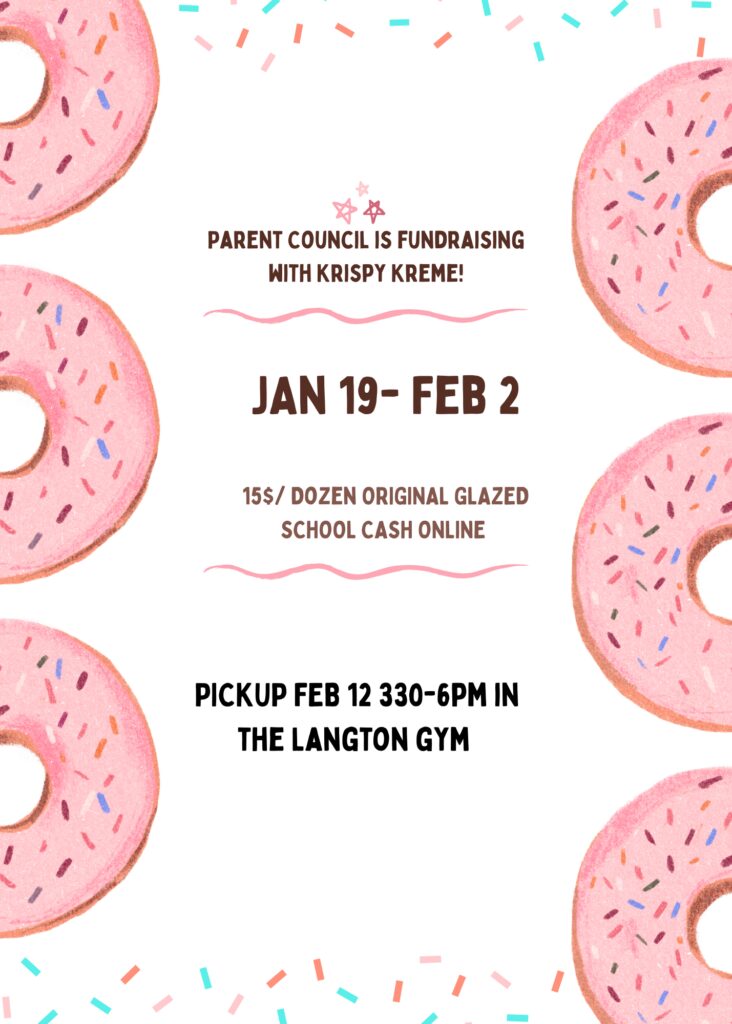 Flyer outlines details of Krispy Kreme fundraiser.