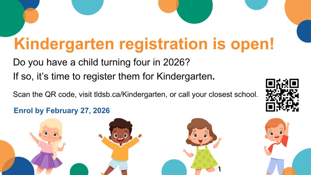 Poster outlines Kindergarten registration