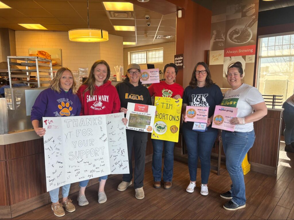 Huntsville and Gravenhurst Tim Horton's support area schools through the Smile Cookie Campaign