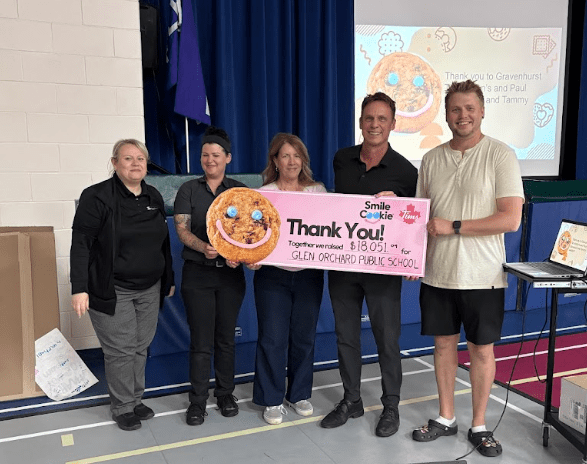 Huntsville and Gravenhurst Tim Horton's support area schools through the Smile Cookie Campaign